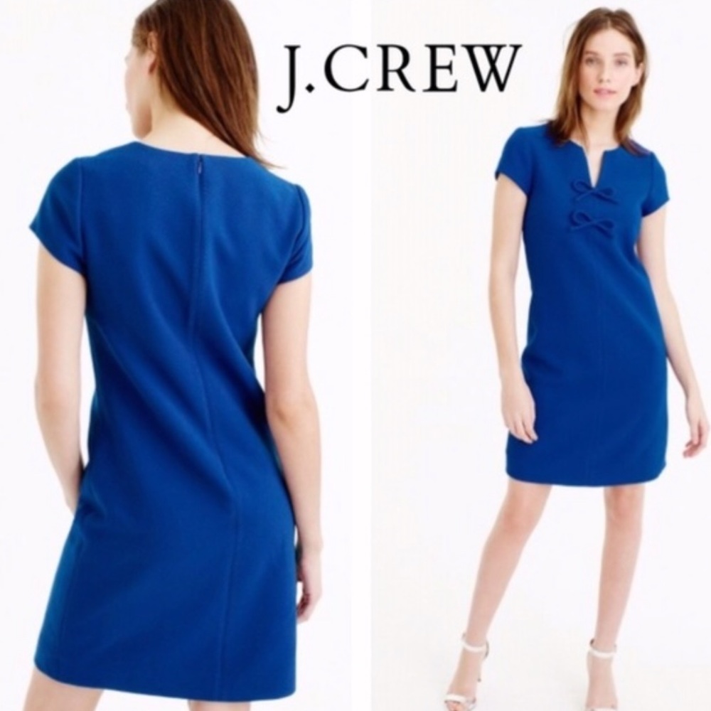 J. Crew Cobalt Blue Short Sleeve Shift Dress